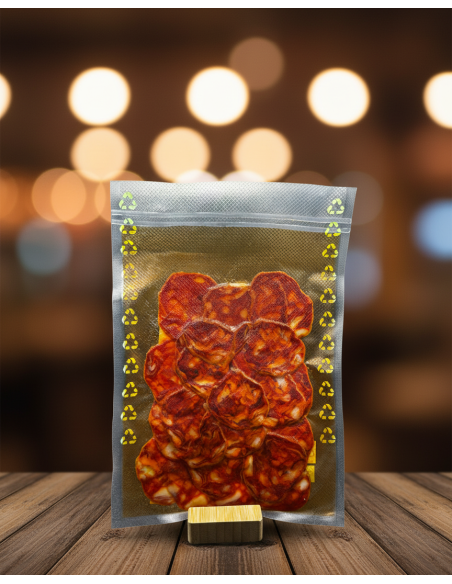 Chorizo de Bellota Ibérico 100% Loncheado (Sobre 100g)